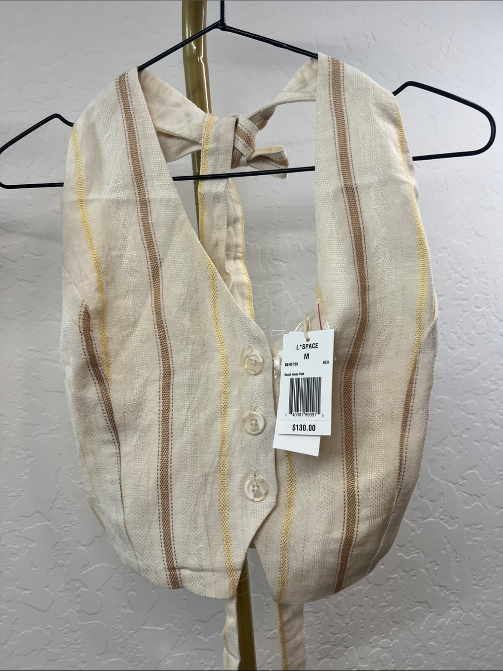 L*SPACE BEACH HOUSE LINEN VEST NWT MSRP $130 SIZE MEDIUM - Picture 3 of 5
